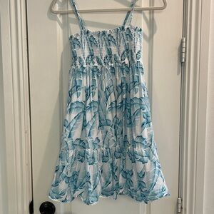 Janie and Jack Blue and White Smocked Dress